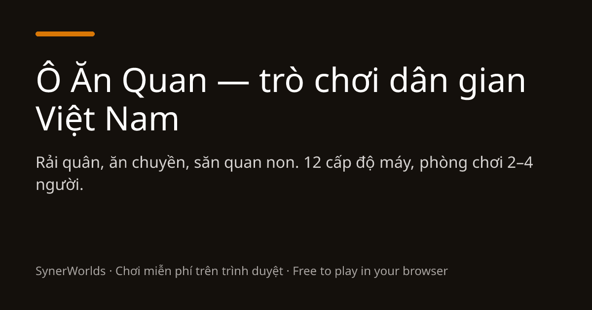 Portada de Ô Ăn Quan — trò chơi dân gian Việt Nam
