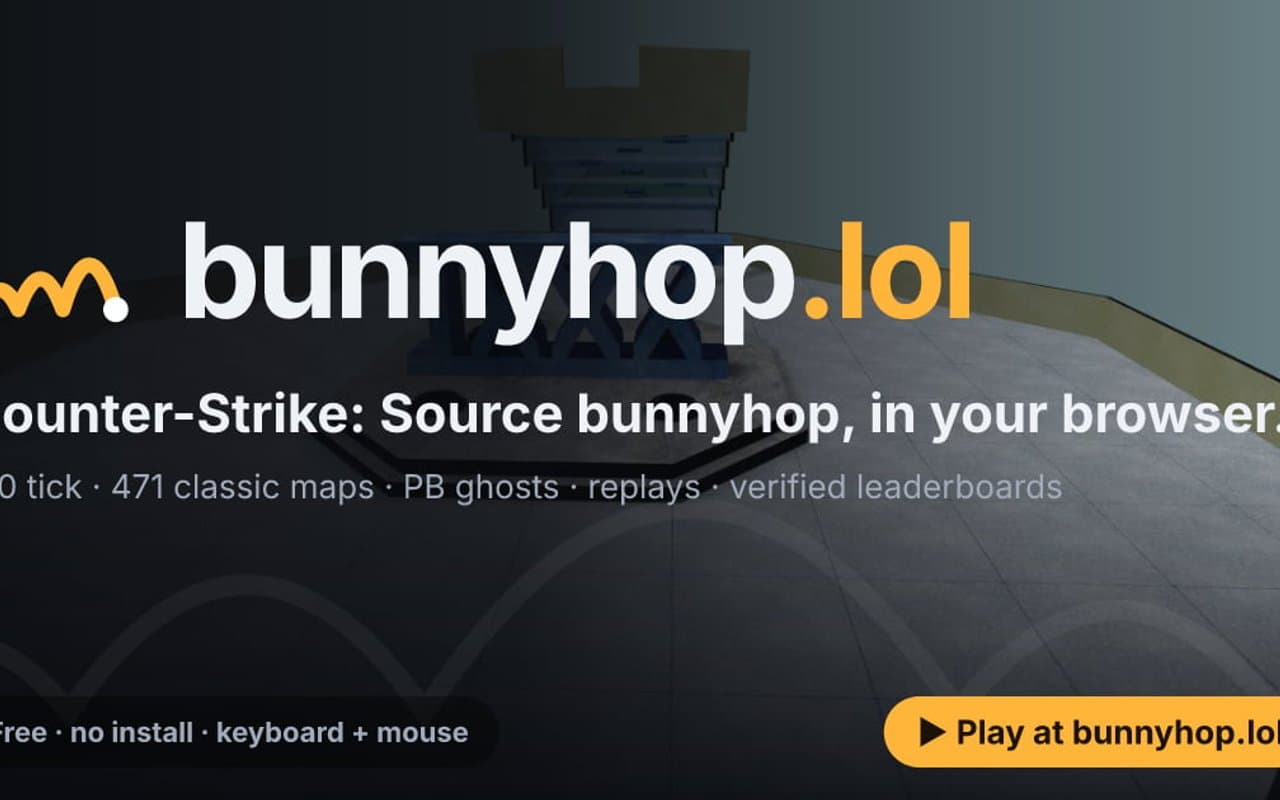 Portada de Counter-Strike: Source Bunnyhop (bunnyhop.lol)