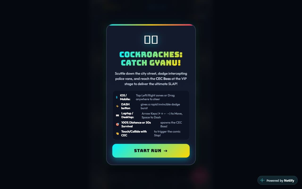 Cover image for Cockroaches: Catch Gyanu!
