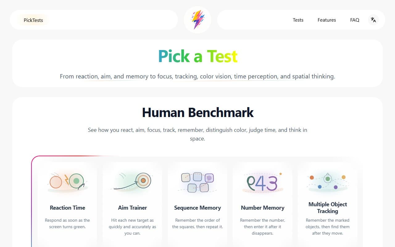 Portada de Pick a Test – Free Online Tests