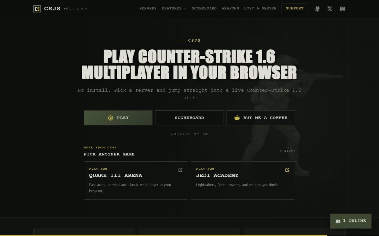 Cover image for Counter-Strike 1.6 (CSJS)