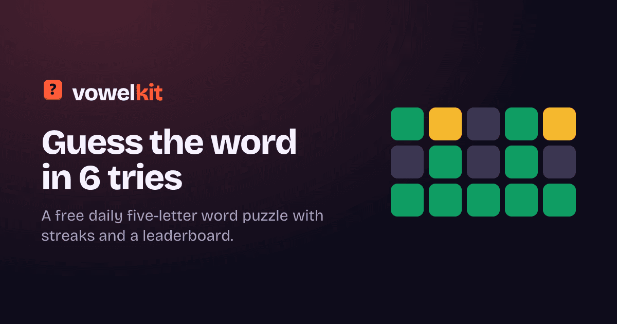 Portada de Vowelkit: Daily Word Guessing Game