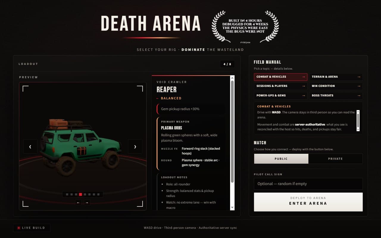 Cover image for Death Arena