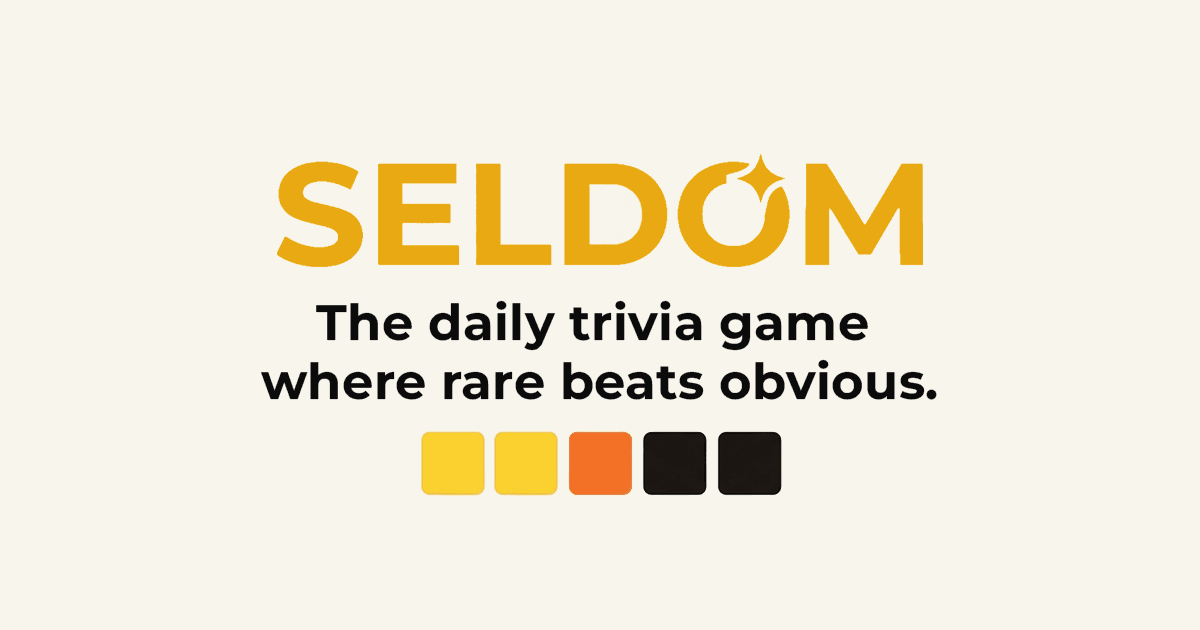 Cover image for Seldom - Daily Trivia Where the Rarest Answer Wins
