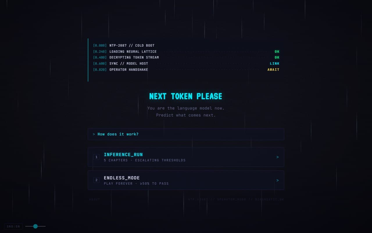 Cover image for Next Token Please