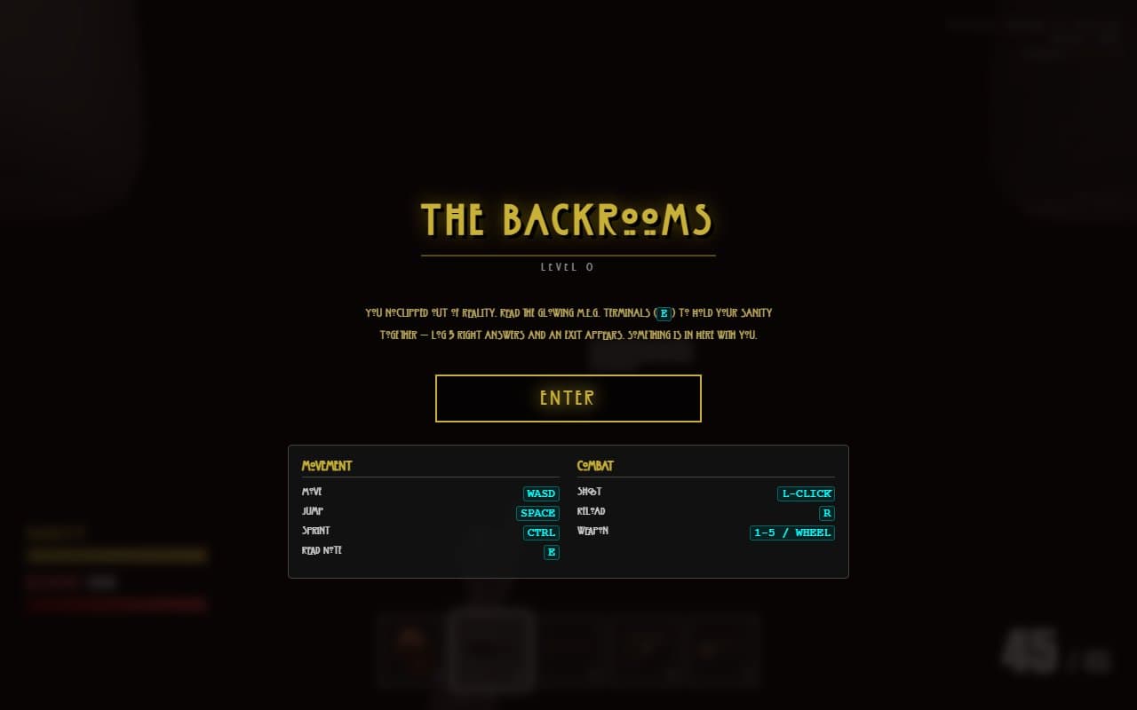 Cover image for The Backrooms: Level 0