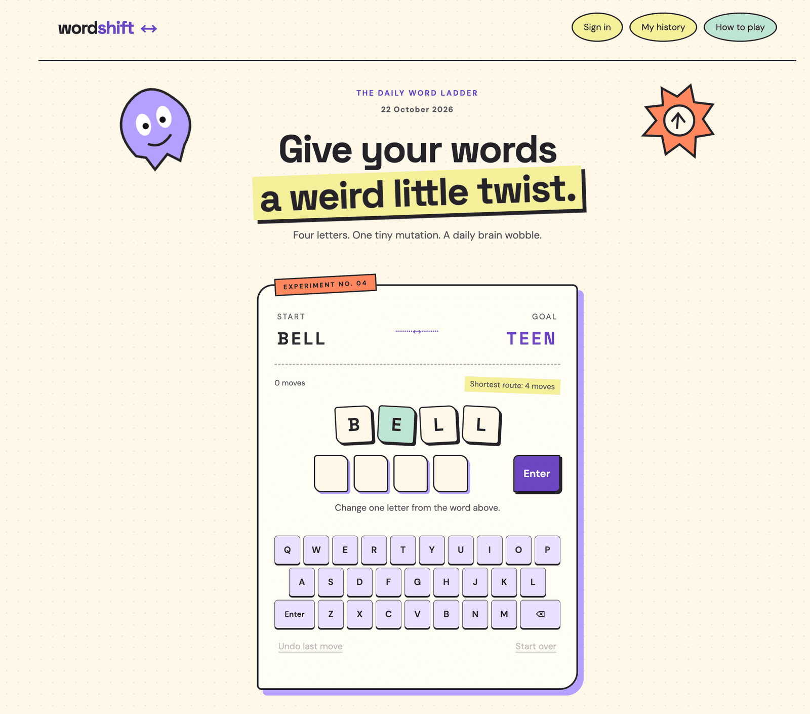 Portada de Wordshift — Daily word ladder