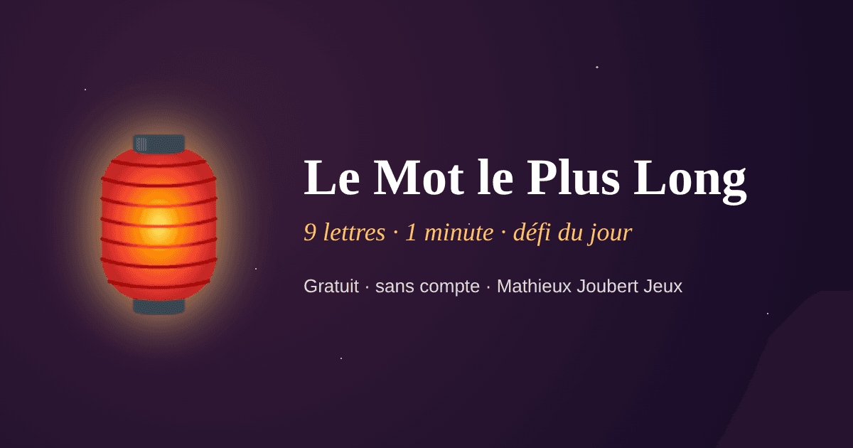Portada de Le Mot le Plus Long