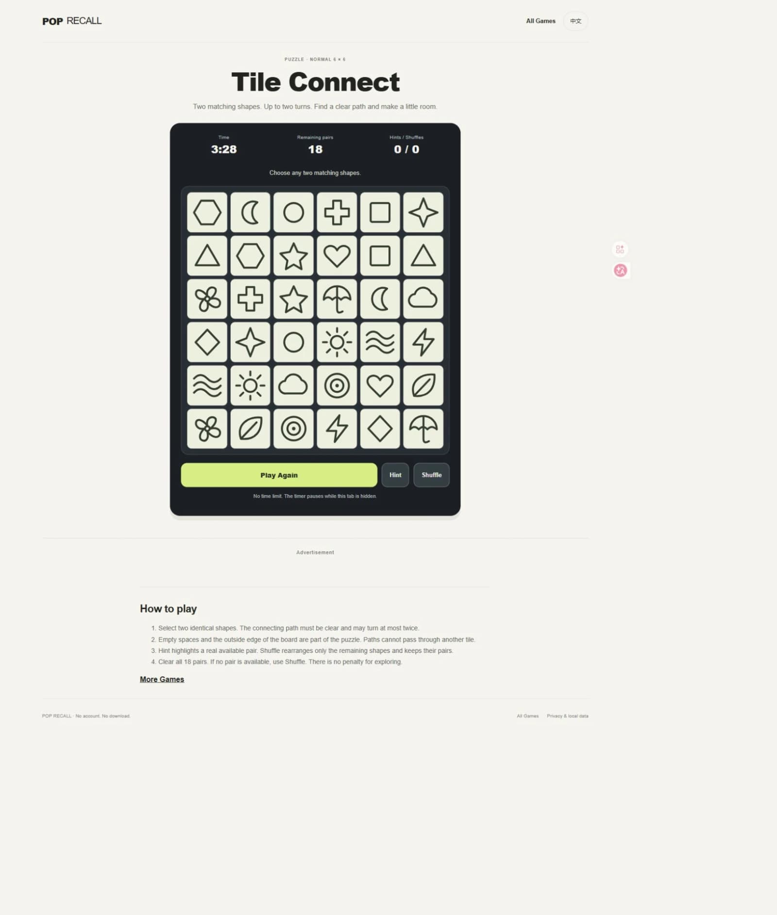 Portada de Tile Connect — Pop Recall Games