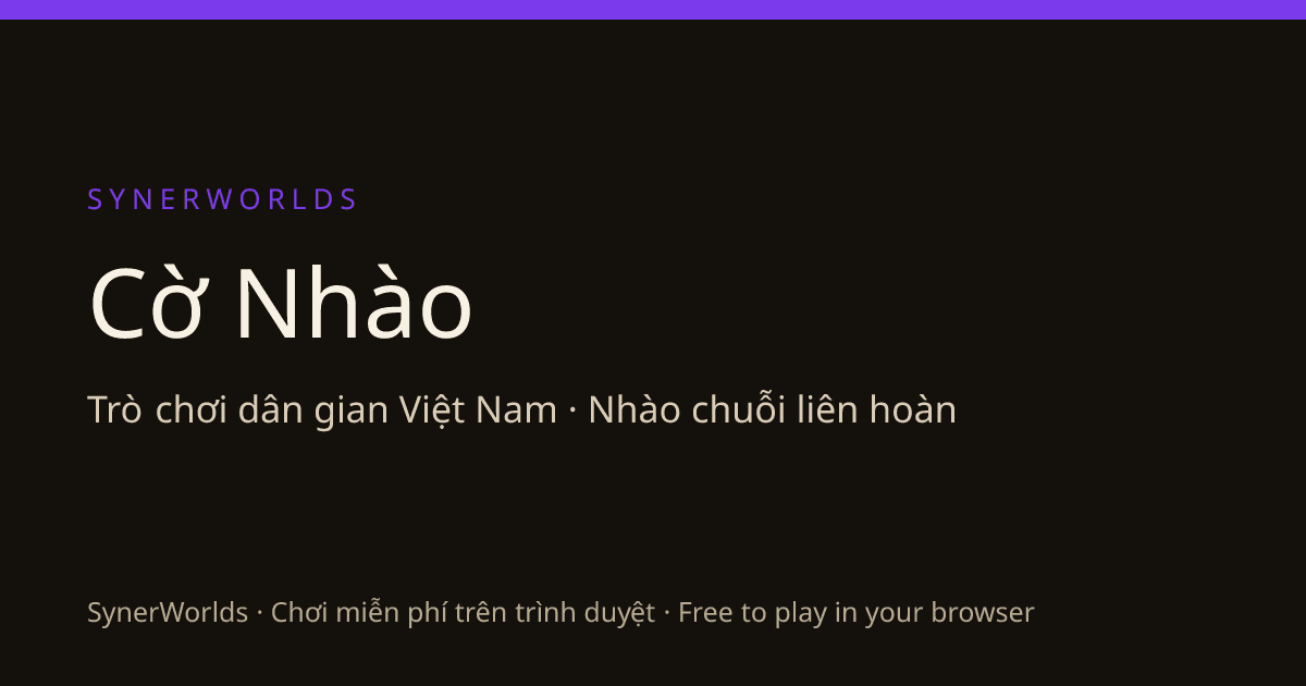 Portada de Cờ Nhào — trò chơi dân gian Việt Nam