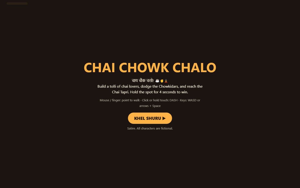 Portada de Chai Chowk Chalo