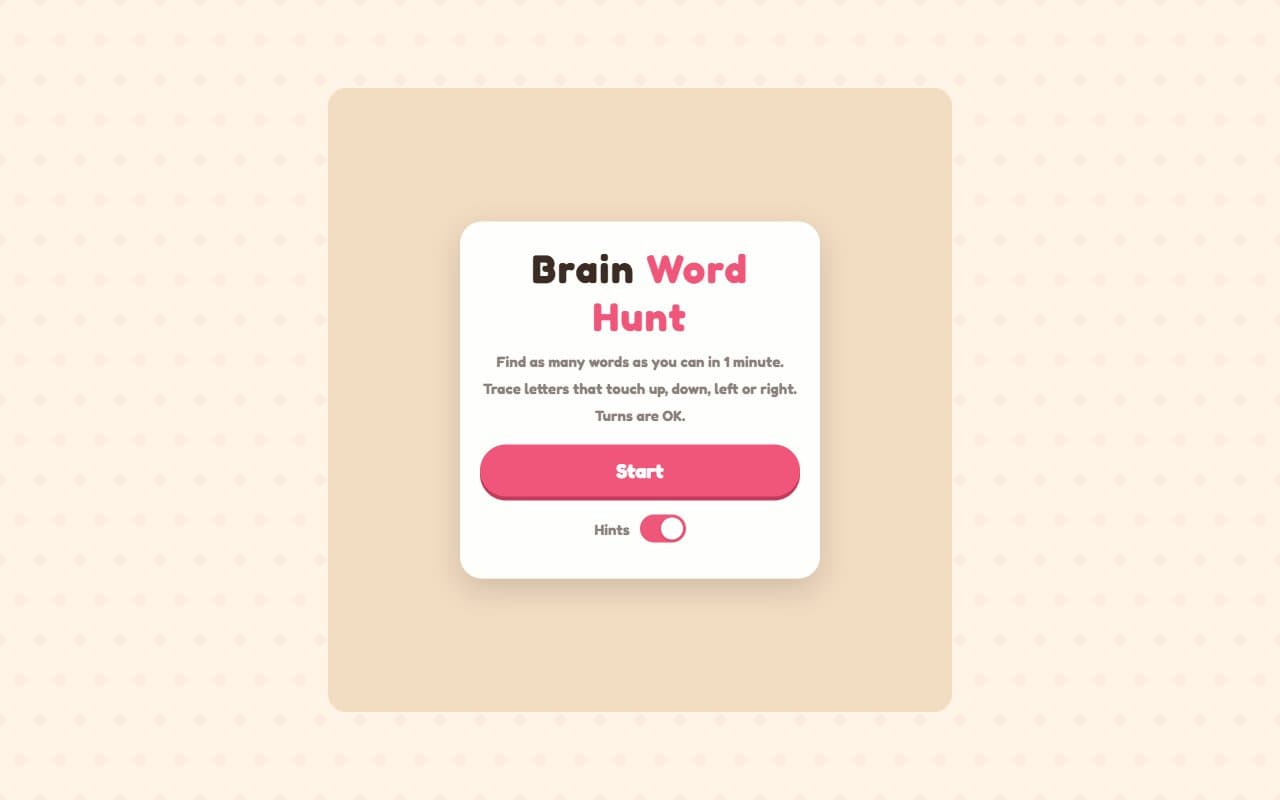 Portada de Brain Word Hunt