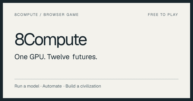 8Compute: Build an AI Compute Empire preview