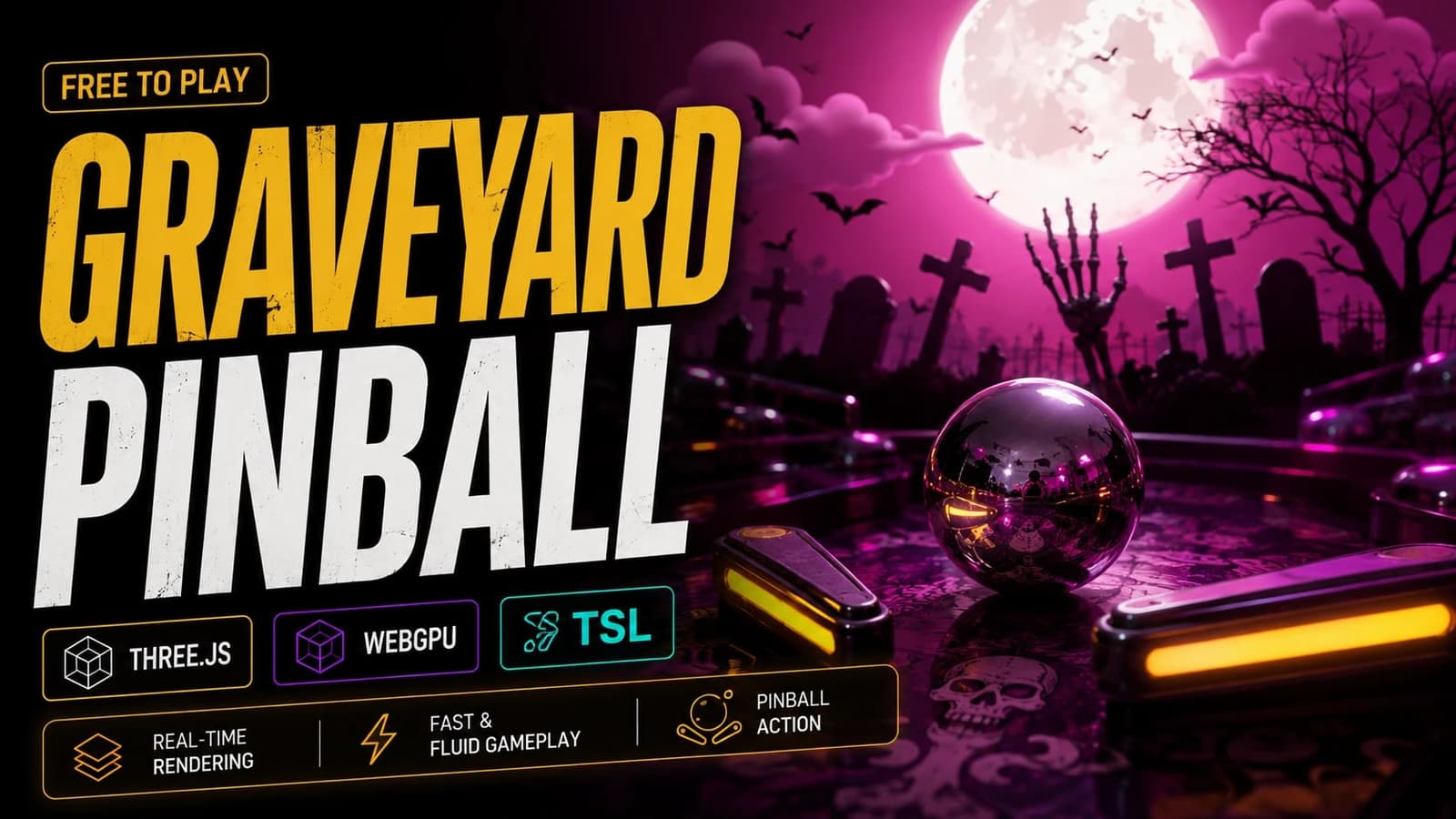 Cover image for Graveyard Pinball | Free 3D pinball game in WebGPU &…