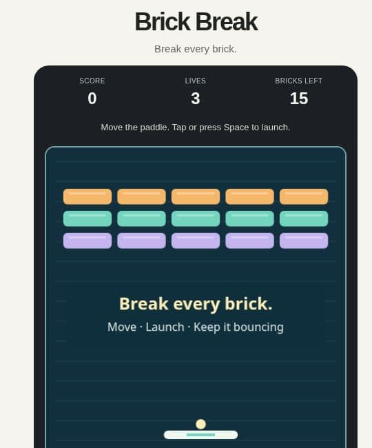 Cover image for Brick Break