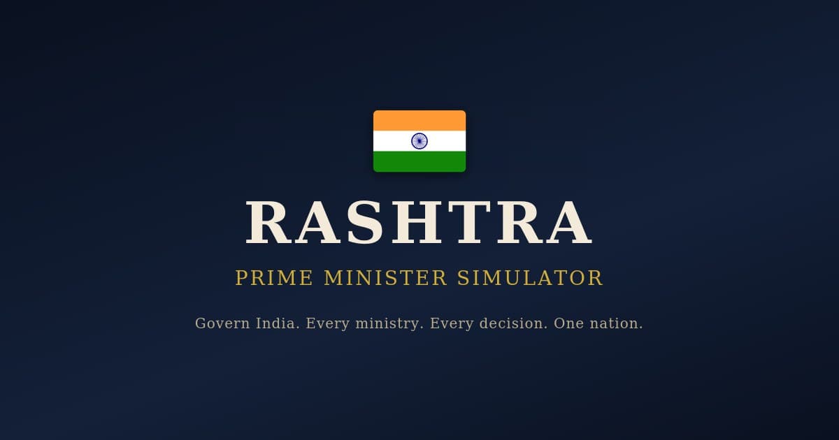 Portada de Rashtra: Prime Minister Simulator