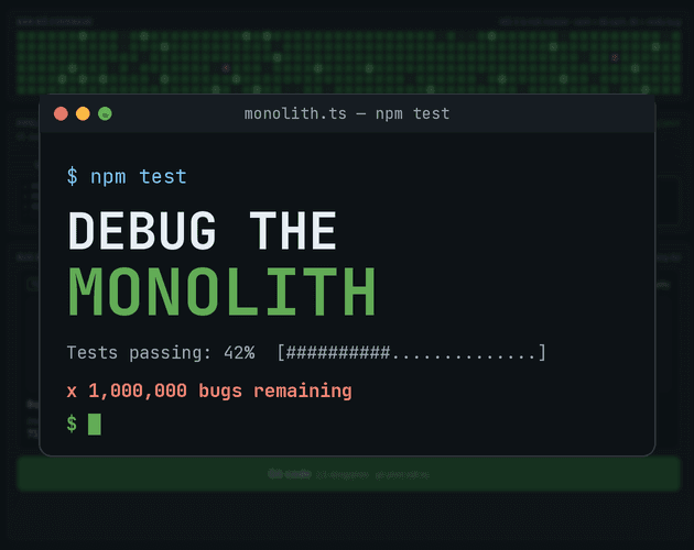 Cover image for Debug the Monolith