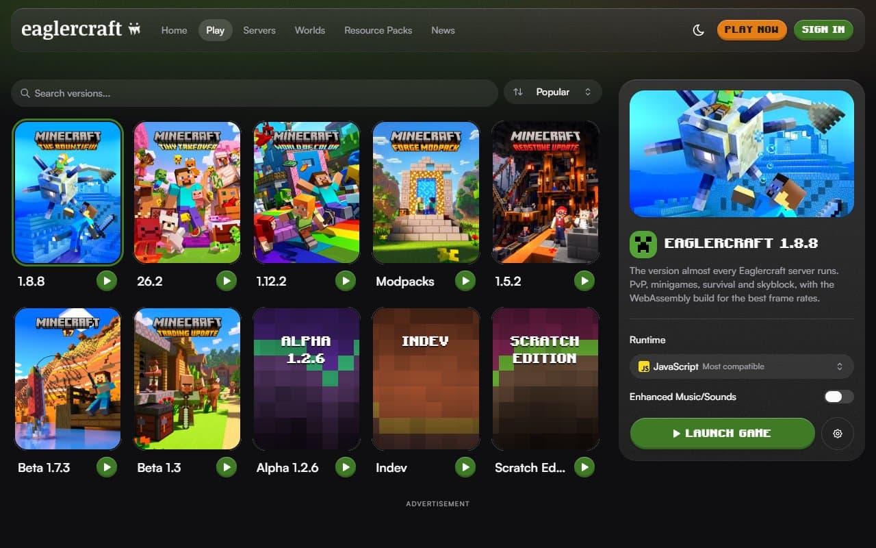 Cover image for Eaglercraft 1.8.8