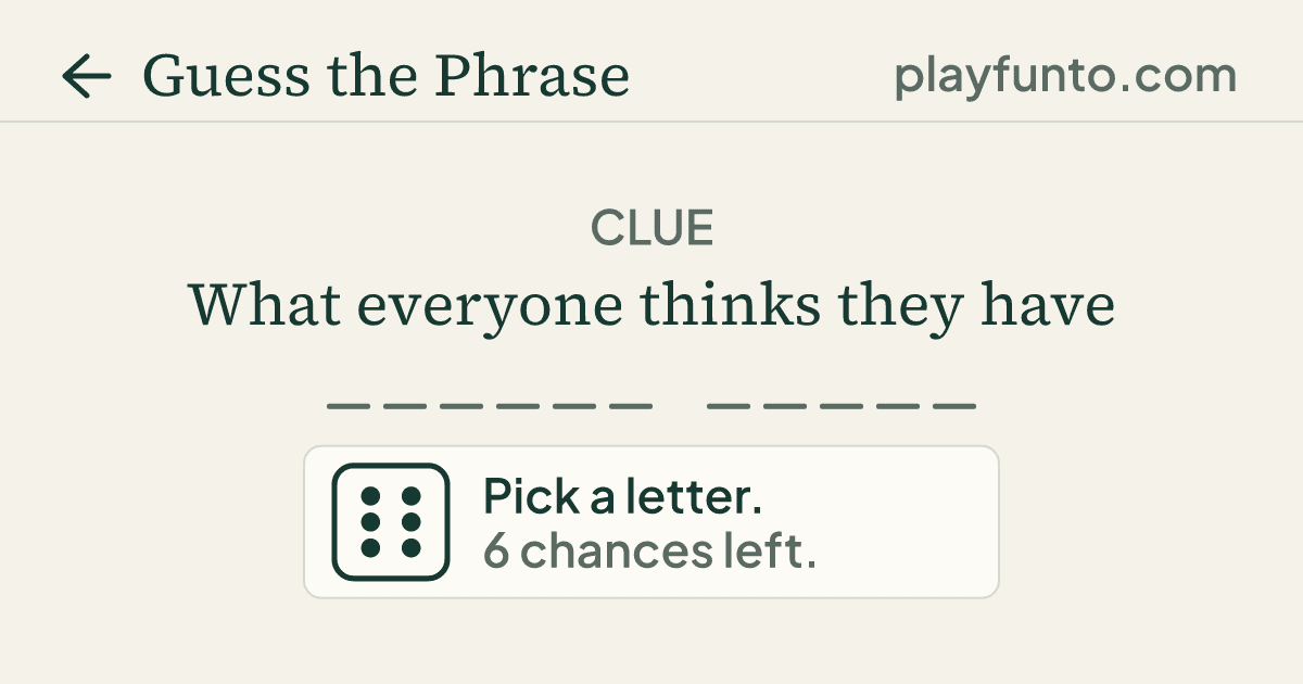 Cover image for Guess the Phrase: new phrases every day | playfunto.com