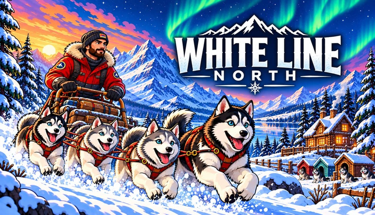 Capa de White Line North: Dog Sled Racing