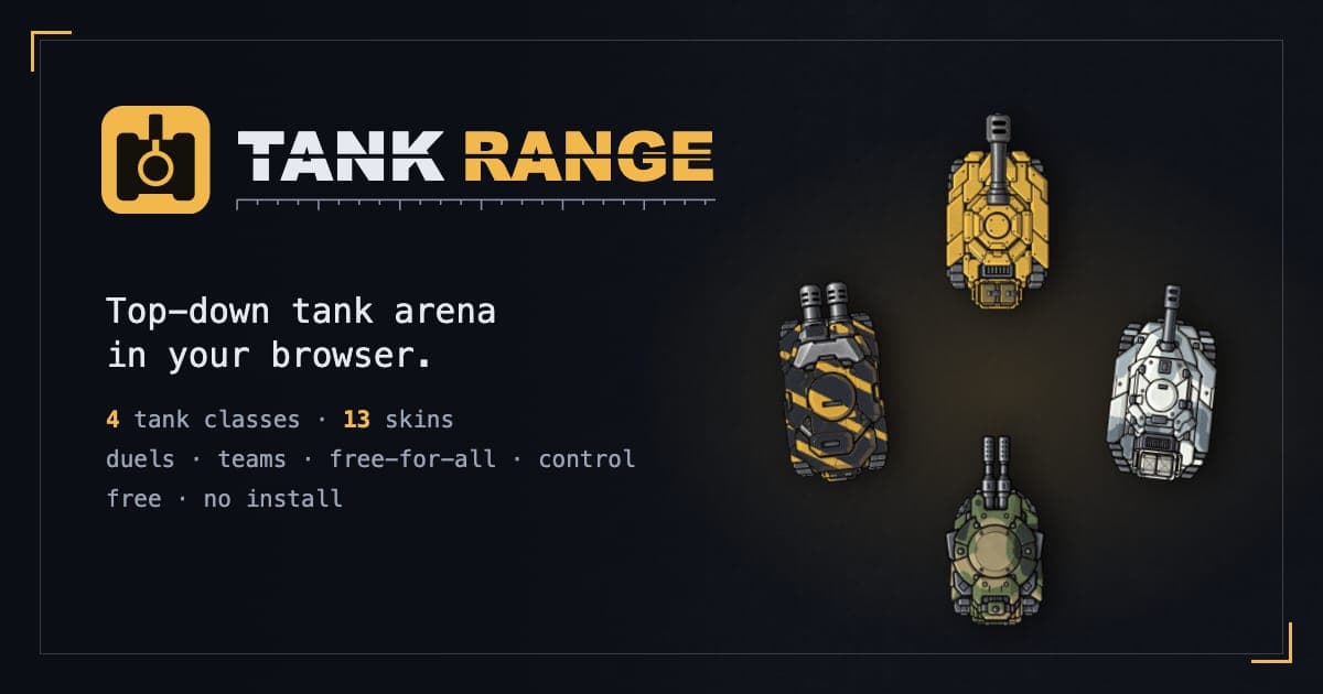 Portada de Tank Range - browser tank arena