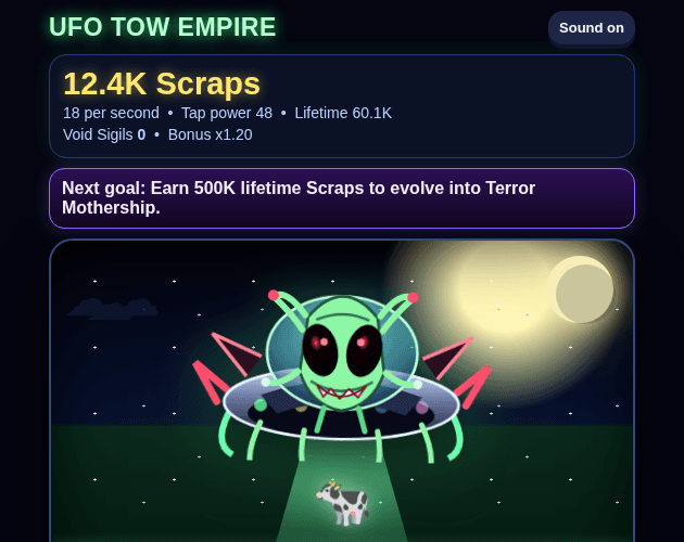 Portada de UFO Tow Empire by pingulovegames