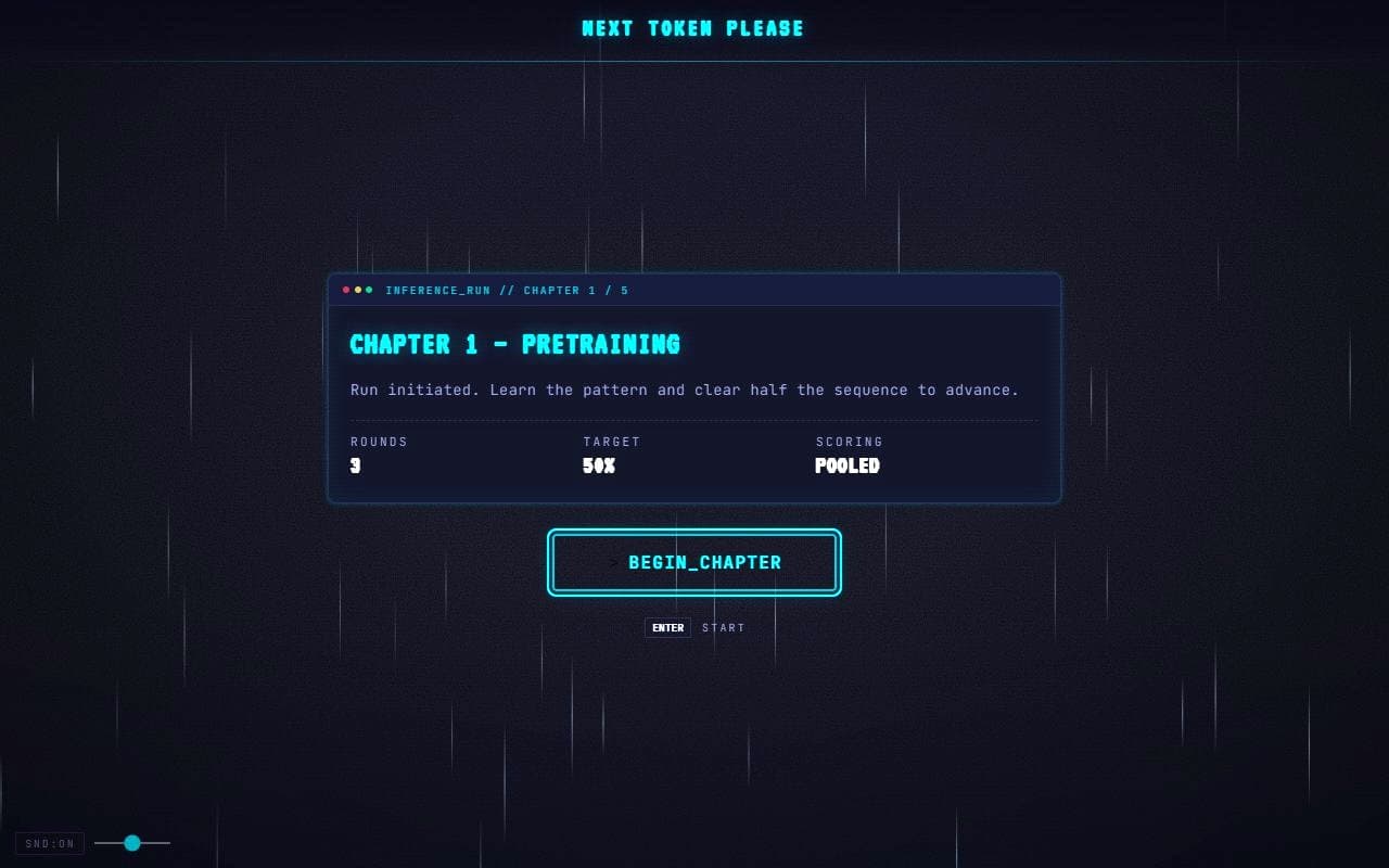 Next Token Please cover