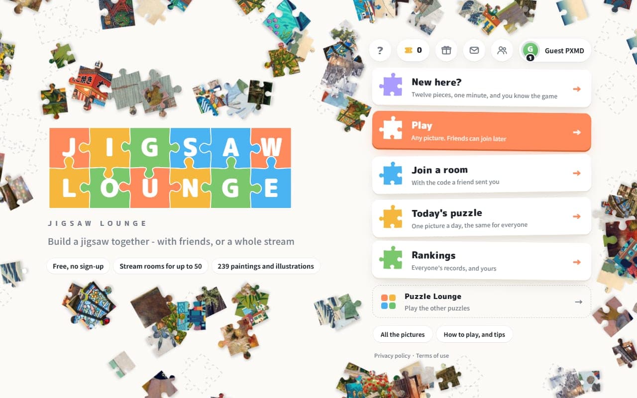Capa de Jigsaw Lounge: co-op jigsaw puzzles with friends