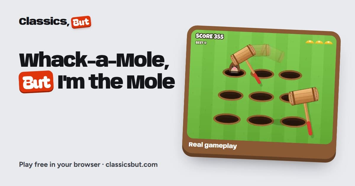 Portada de Whack-a-Mole, But I'm the Mole