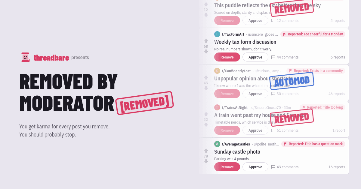 Cover image for Removed by Moderator (Demo)