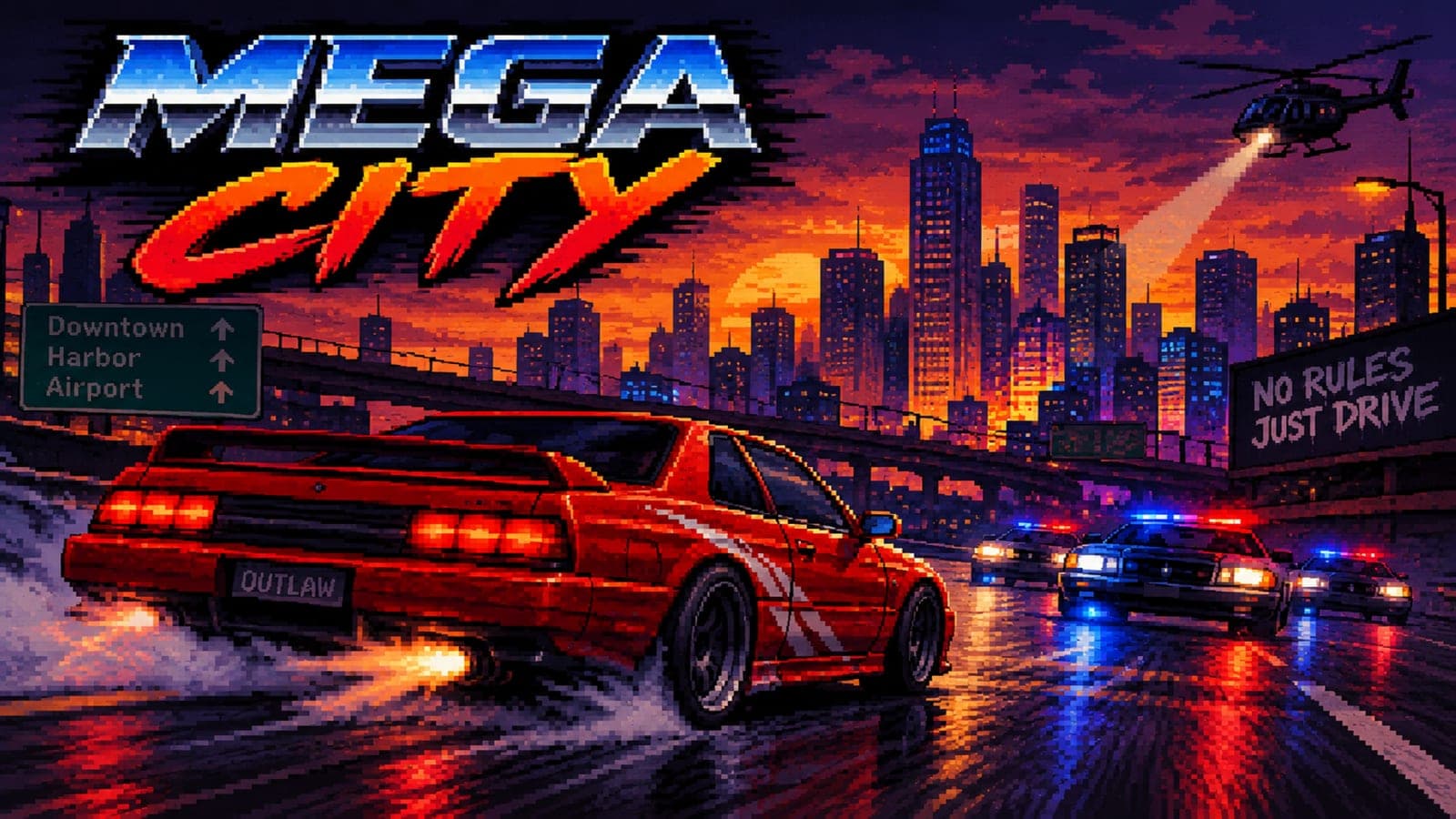Mega_City: Car_Race_pixel by Mega_Games cover