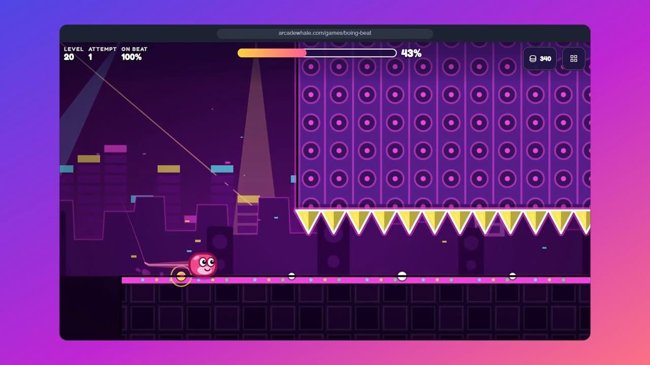 Portada de Boing Beat — One-Tap Rhythm Jump Game | Arcade Whale