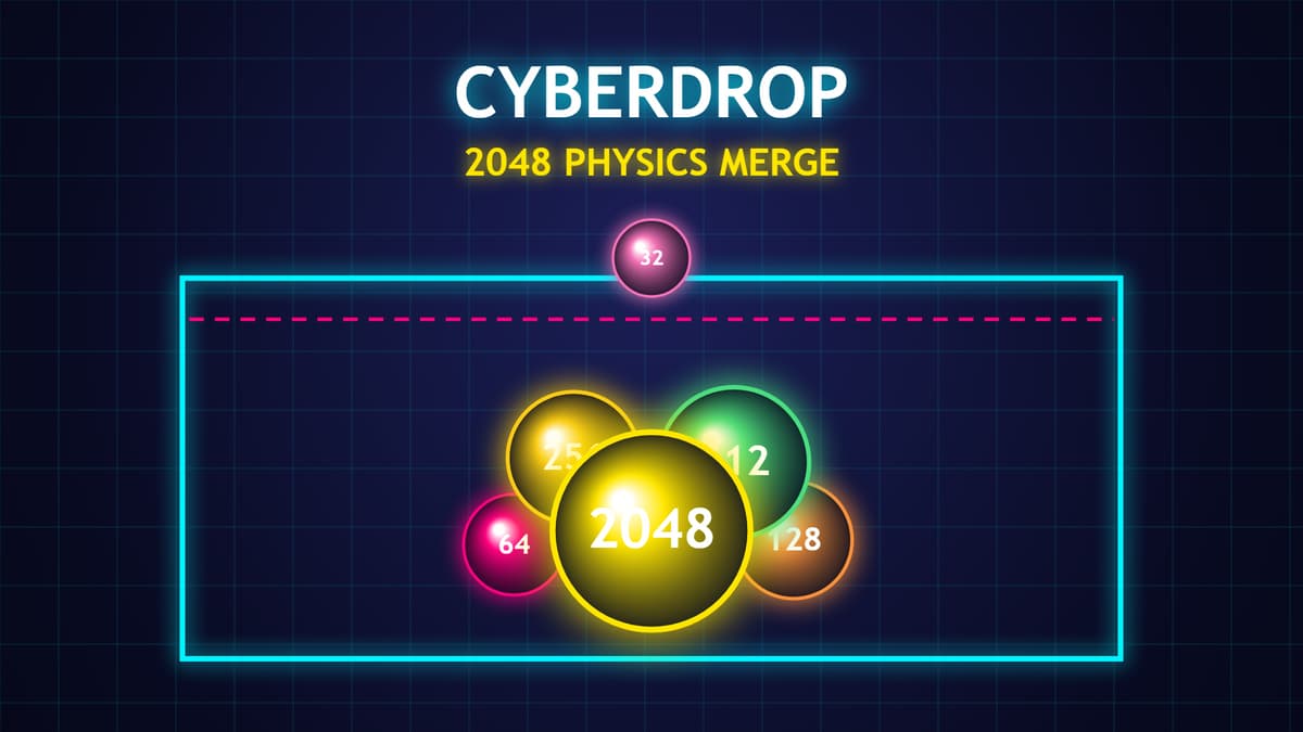 Portada de CyberDrop: 2048 Physics Merge