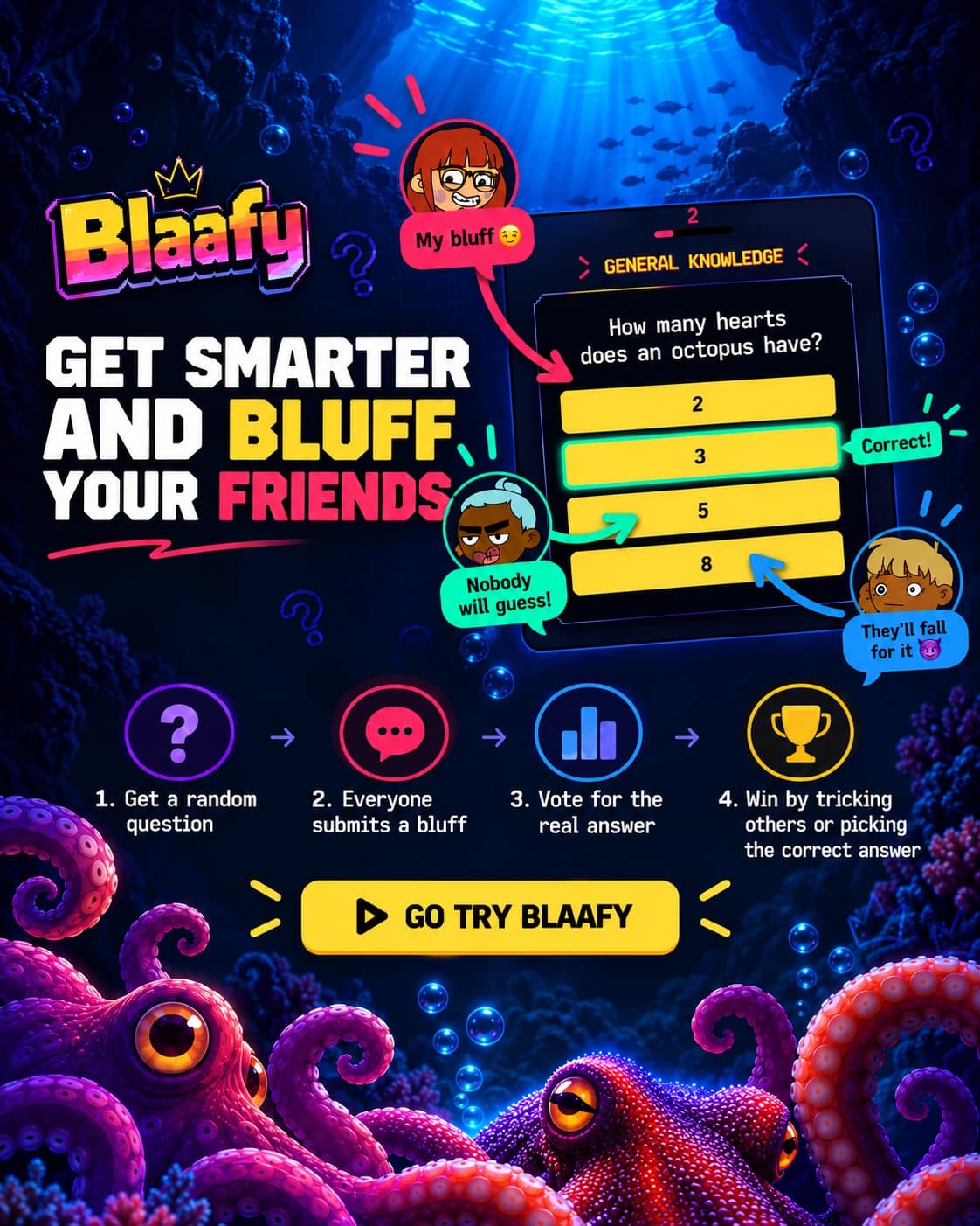 Blaafy – The bluffing party game to play with friends cover