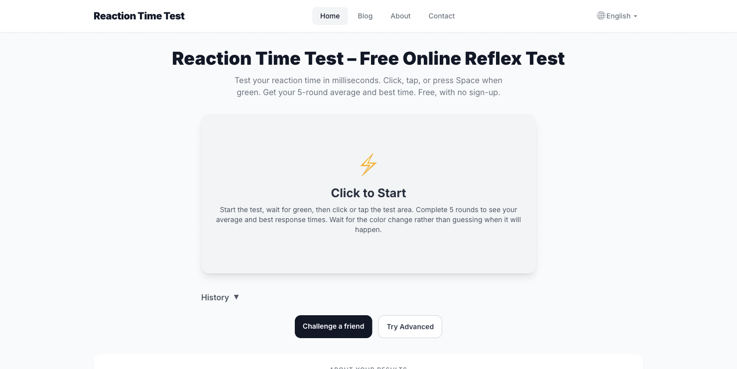 Cover image for Reaction Time Test