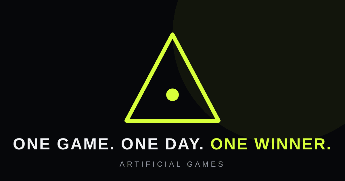 Portada de Artificial Games — One Game. One Day. One Winner.