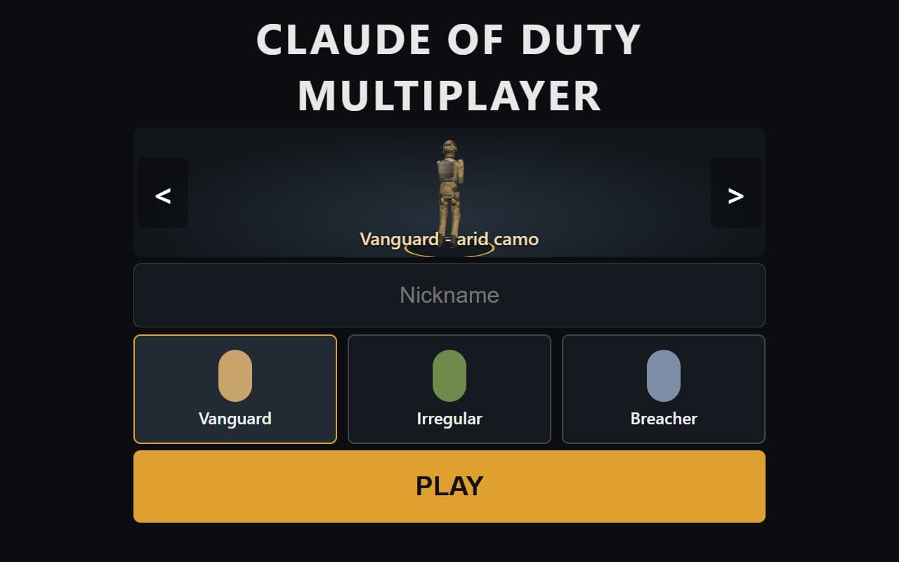 Cover image for Claude of Duty Multiplayer