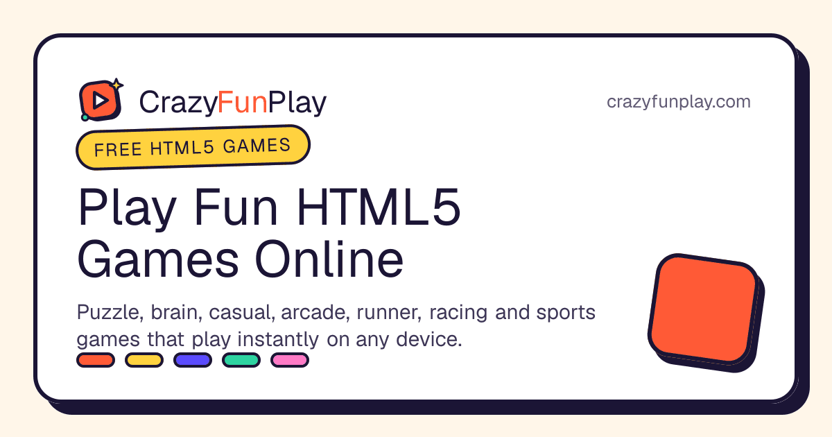 Capa de CrazyFunPlay - Play Fun HTML5 Games Online