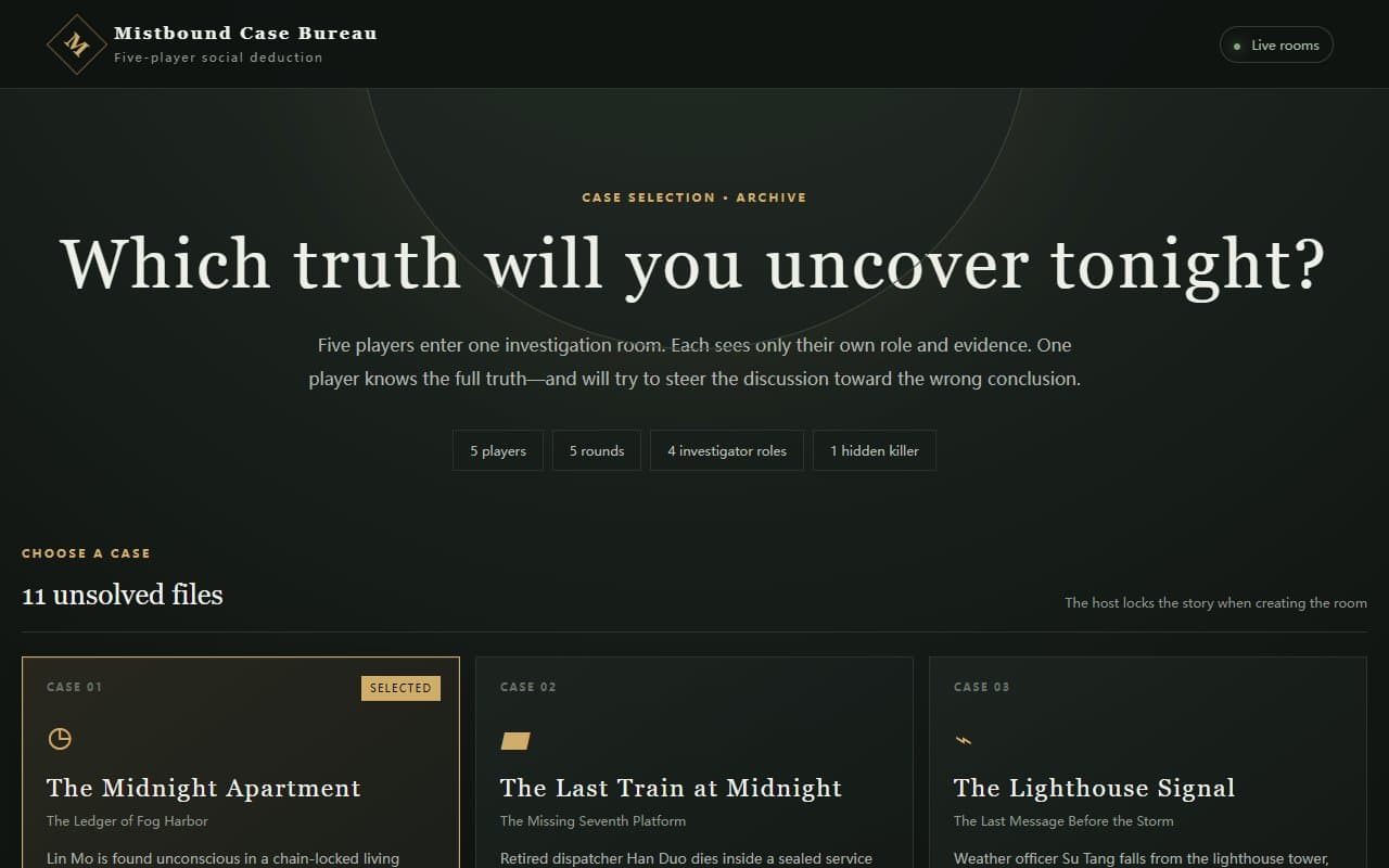 Portada de Mistbound Case Bureau