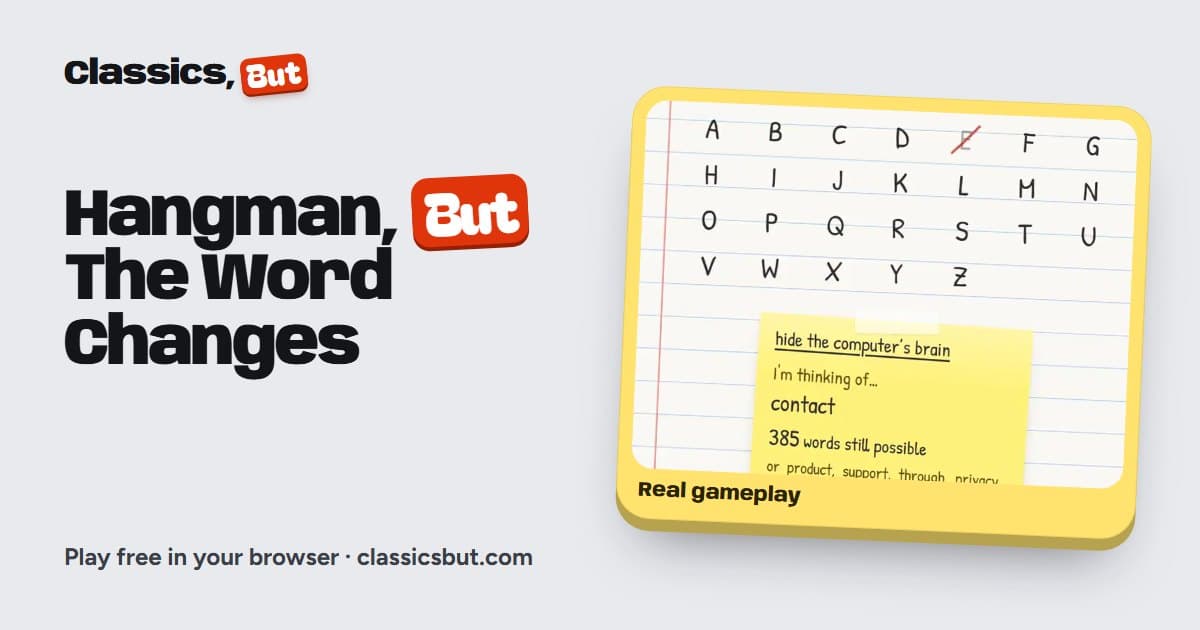 Portada de Hangman, But The Word Changes