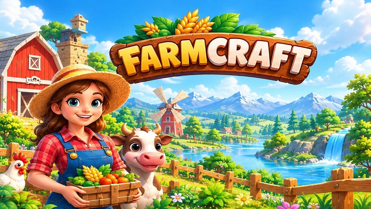 Cover image for FARMCRAFT: Merge and Build Puzzle Game | Playgama