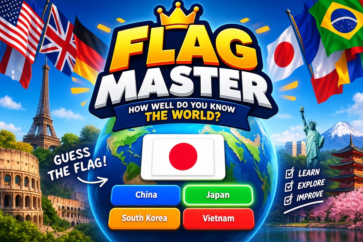 Cover image for Flag Master Guess The Country by abdouyacin