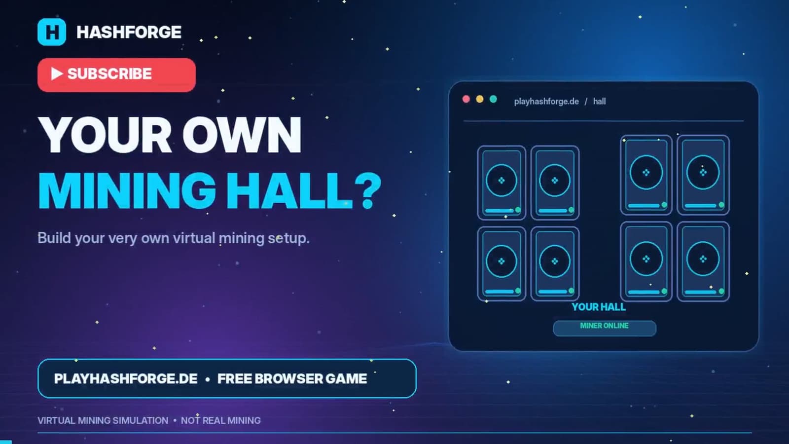 Portada de HashForge – Free Arcade & Virtual Mining Simulator
